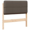 Tête de lit capitonnée Marron et Taupe 75 cm Pin massif 626863626863