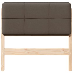 Tête de lit capitonnée Marron et Taupe 75 cm Pin massif 626863626863