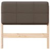 Tête de lit capitonnée Marron et Taupe 75 cm Pin massif 626863626863