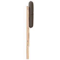 Tête de lit capitonnée Marron et Taupe 75 cm Pin massif 626863626863