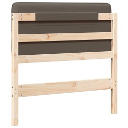 Tête de lit capitonnée Marron et Taupe 75 cm Pin massif 626863626863