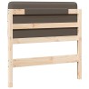 Tête de lit capitonnée Marron et Taupe 75 cm Pin massif 626863626863