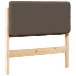 Tête de lit capitonnée Marron et Taupe 75 cm Pin massif 626864626864