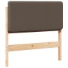 Tête de lit capitonnée Marron et Taupe 75 cm Pin massif 626864626864