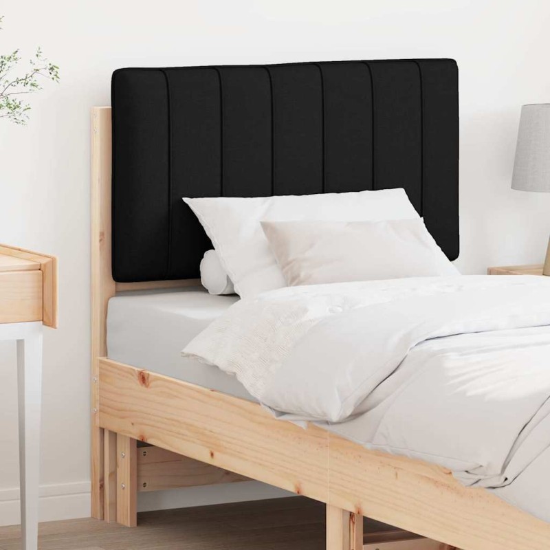 Tête de lit capitonnée Marron et Noir 75 cm Pin massif 626866626866