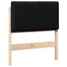 Tête de lit capitonnée Marron et Noir 75 cm Pin massif 626866626866