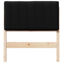Tête de lit capitonnée Marron et Noir 75 cm Pin massif 626866626866