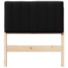 Tête de lit capitonnée Marron et Noir 75 cm Pin massif 626866626866