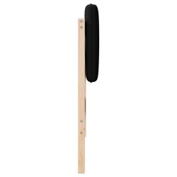 Tête de lit capitonnée Marron et Noir 75 cm Pin massif 626866626866