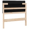 Tête de lit capitonnée Marron et Noir 75 cm Pin massif 626866626866