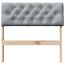 Tête de lit capitonnée Gris clair 75 cm Pin massif 626867626867