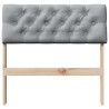Tête de lit capitonnée Gris clair 75 cm Pin massif 626867626867