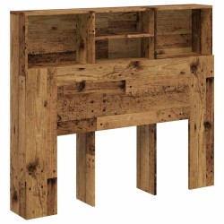 Armoire de tête de lit vieux bois 120x19x103,5 cm 626868626868