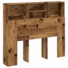 Armoire de tête de lit vieux bois 120x19x103,5 cm 626868626868