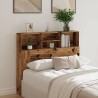 Armoire de tête de lit vieux bois 120x19x103,5 cm 626868626868