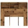 Armoire de tête de lit vieux bois 120x19x103,5 cm 626868626868
