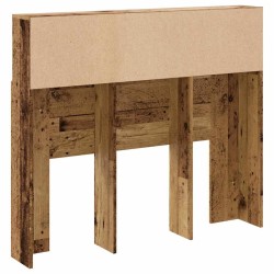 Armoire de tête de lit vieux bois 120x19x103,5 cm 626868626868
