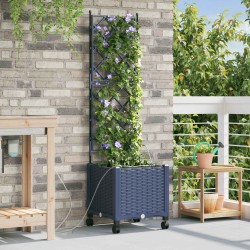 Porte-plante de jardin avec irrigation et roues Gris PP 626869626869
