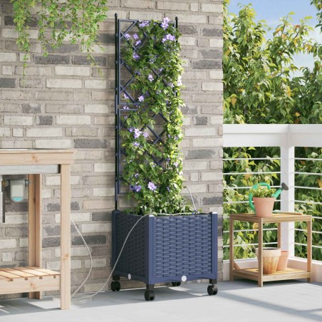 Porte-plante de jardin avec irrigation et roues Gris PP 626869626869