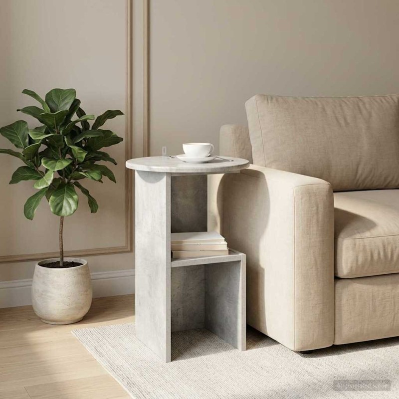 Table d'appoint Gris béton Ø 39,5 x 55 cm Bois d'ingénierie 626870626870