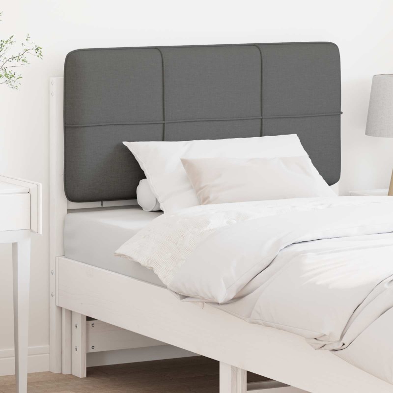Tête de lit capitonnée Blanc et gris clair 75 cm Pin massif 626873626873