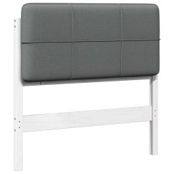 Tête de lit capitonnée Blanc et gris clair 75 cm Pin massif 626873626873