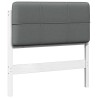 Tête de lit capitonnée Blanc et gris clair 75 cm Pin massif 626873626873