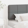 Tête de lit capitonnée Blanc et gris clair 75 cm Pin massif 626873626873