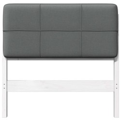 Tête de lit capitonnée Blanc et gris clair 75 cm Pin massif 626873626873