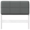 Tête de lit capitonnée Blanc et gris clair 75 cm Pin massif 626873626873