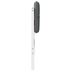 Tête de lit capitonnée Blanc et gris clair 75 cm Pin massif 626873626873