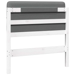 Tête de lit capitonnée Blanc et gris clair 75 cm Pin massif 626873626873