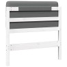 Tête de lit capitonnée Blanc et gris clair 75 cm Pin massif 626873626873