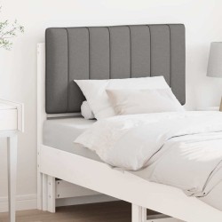 Tête de lit capitonnée Blanc et gris clair 75 cm Pin massif 626874626874