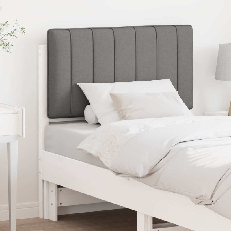 Tête de lit capitonnée Blanc et gris clair 75 cm Pin massif 626874626874