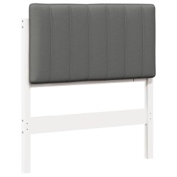 Tête de lit capitonnée Blanc et gris clair 75 cm Pin massif 626874626874