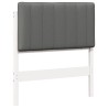 Tête de lit capitonnée Blanc et gris clair 75 cm Pin massif 626874626874