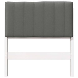 Tête de lit capitonnée Blanc et gris clair 75 cm Pin massif 626874626874