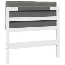 Tête de lit capitonnée Blanc et gris clair 75 cm Pin massif 626874626874