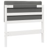 Tête de lit capitonnée Blanc et gris clair 75 cm Pin massif 626874626874
