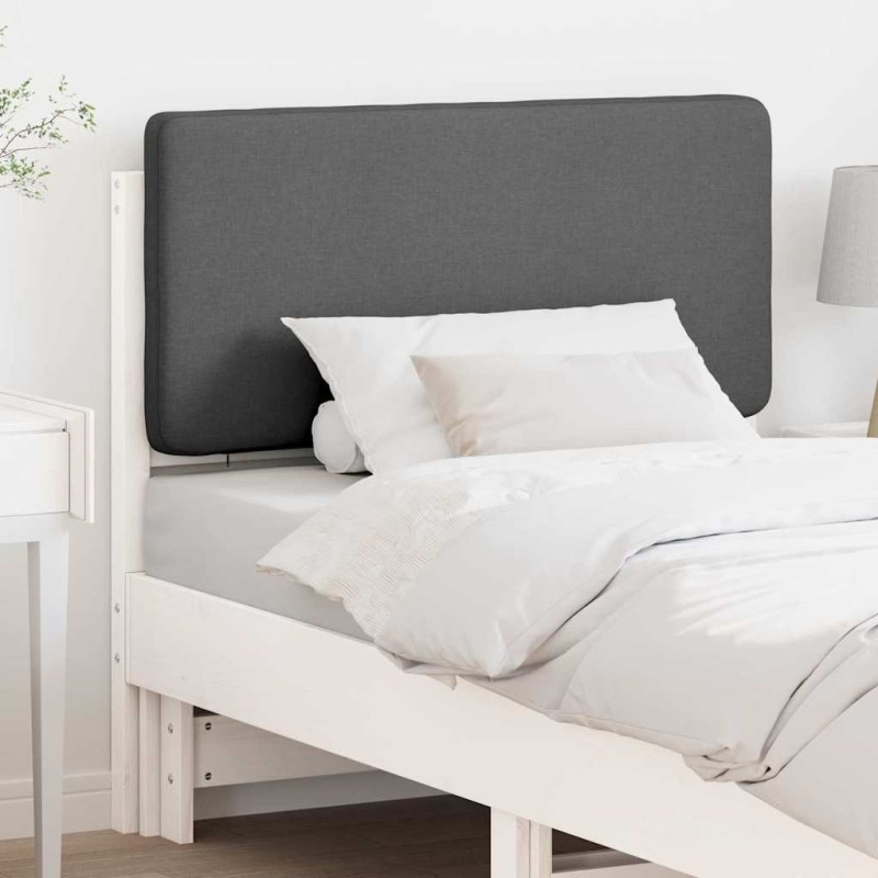 Tête de lit capitonnée Blanc et gris clair 75 cm Pin massif 626875626875