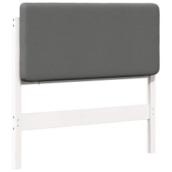 Tête de lit capitonnée Blanc et gris clair 75 cm Pin massif 626875626875