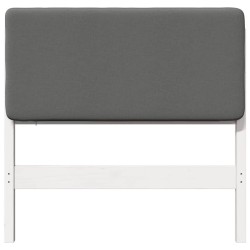 Tête de lit capitonnée Blanc et gris clair 75 cm Pin massif 626875626875