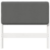 Tête de lit capitonnée Blanc et gris clair 75 cm Pin massif 626875626875
