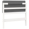 Tête de lit capitonnée Blanc et gris clair 75 cm Pin massif 626875626875