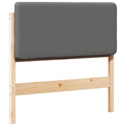Tête de lit capitonnée Marron et gris clair 75 cm Pin massif 626877626877