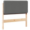 Tête de lit capitonnée Marron et gris clair 75 cm Pin massif 626877626877