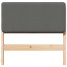 Tête de lit capitonnée Marron et gris clair 75 cm Pin massif 626877626877