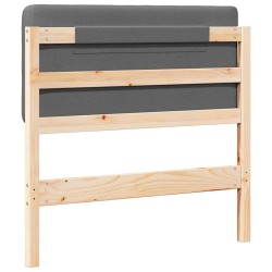 Tête de lit capitonnée Marron et gris clair 75 cm Pin massif 626877626877