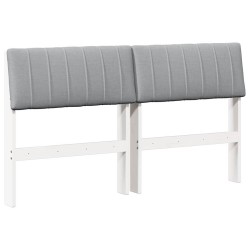 Tête de lit capitonnée Gris clair 135 cm Pin massif 626880626880